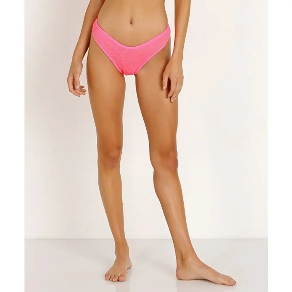 L*Space Whiplash Bikini Bottom Neon Pink Size Medium New